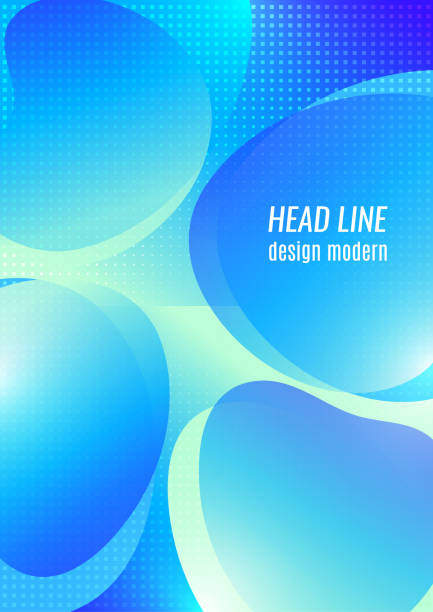 istock Abstract soft transparent fluids, overlay of shapes. Bright colors. Template for background, poster, banner, flyer, brochure. Vector 1737093982