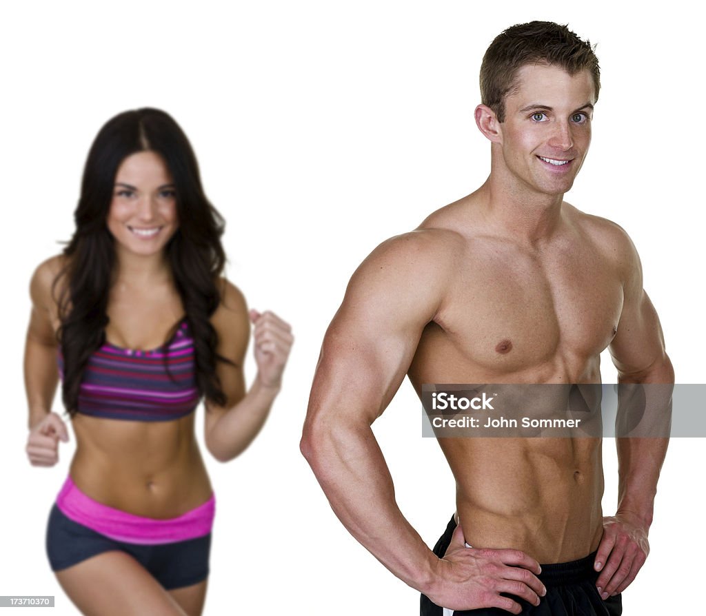 Homem e mulher Muscular em - Royalty-free 20-24 Anos Foto de stock