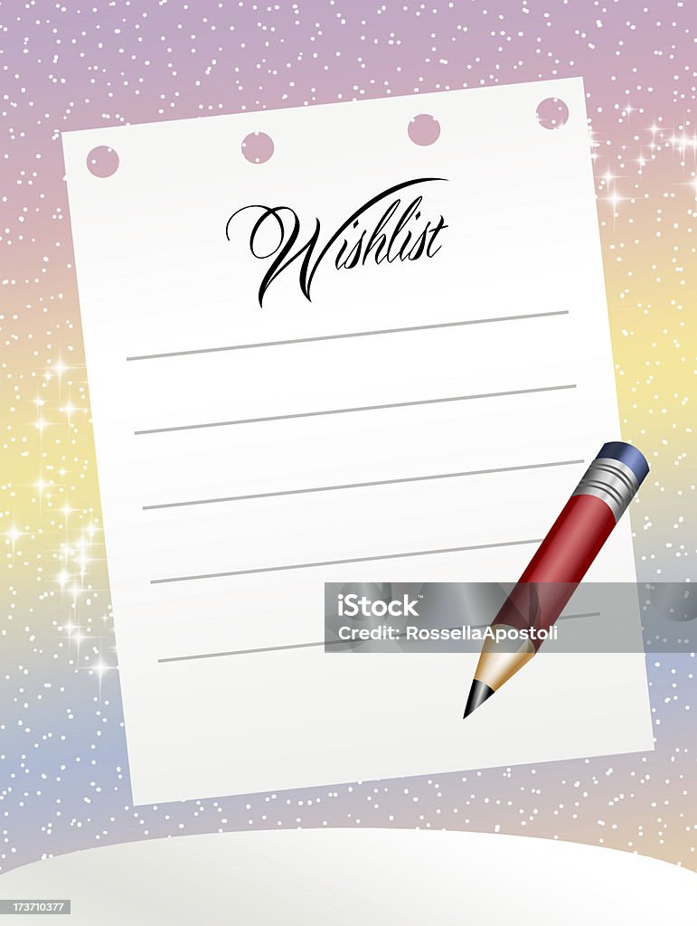 Wishlist Wishlist paper Aspirations stock illustration