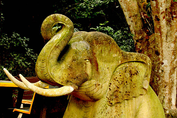istock Statue elephant headed.  in Khao Yai National Park, a sanctuary. 173711195