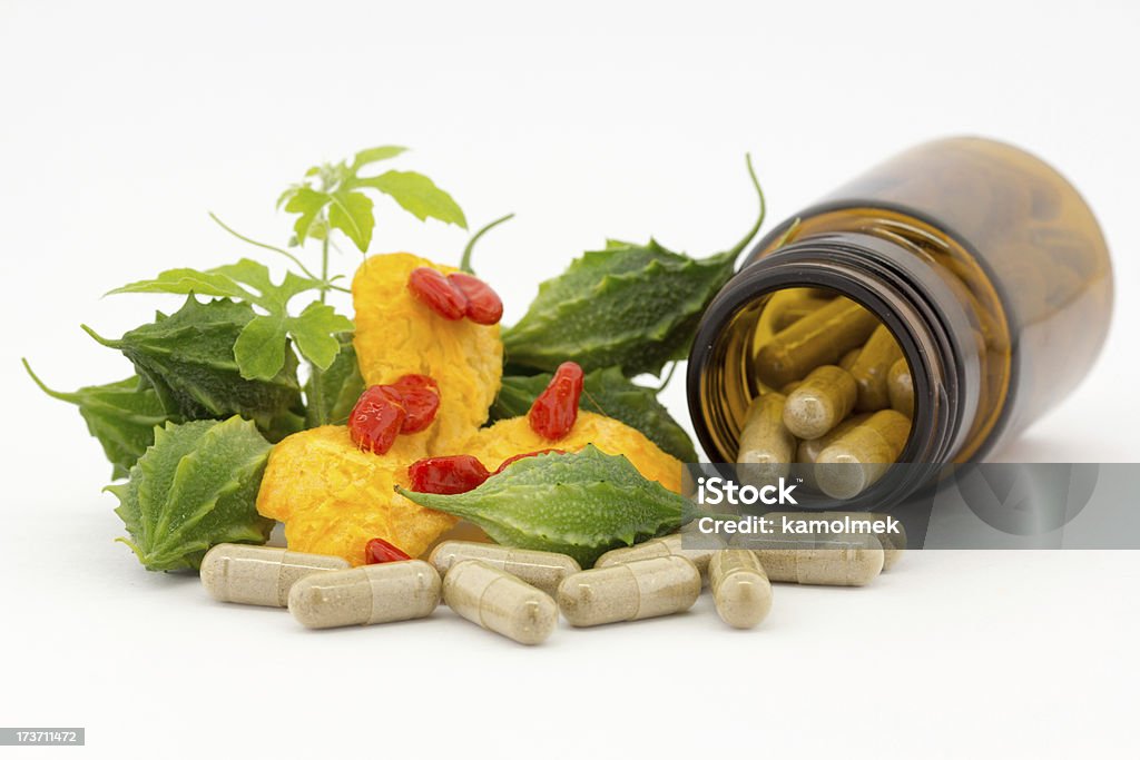 Herbal Medicine Herbal Medicine of balsam pear  (Scientific name Alternative Medicine Stock Photo