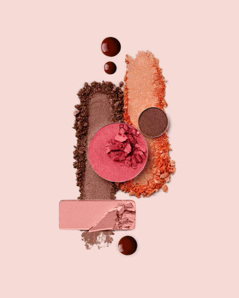 istock Composition of makeup cosmetics swatches. 1737118614