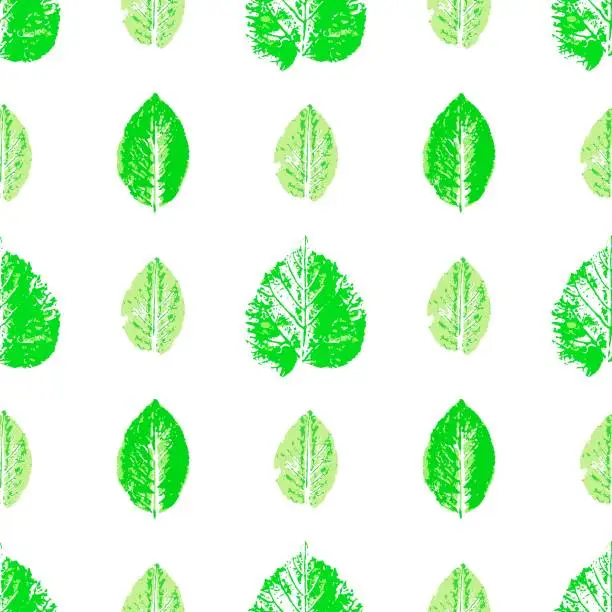 Vector illustration of Ink messy drops leaves illustration. Print for cloth design, textile, fabric, wallpaper