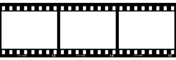 istock Colour slide film strip on white 173713753