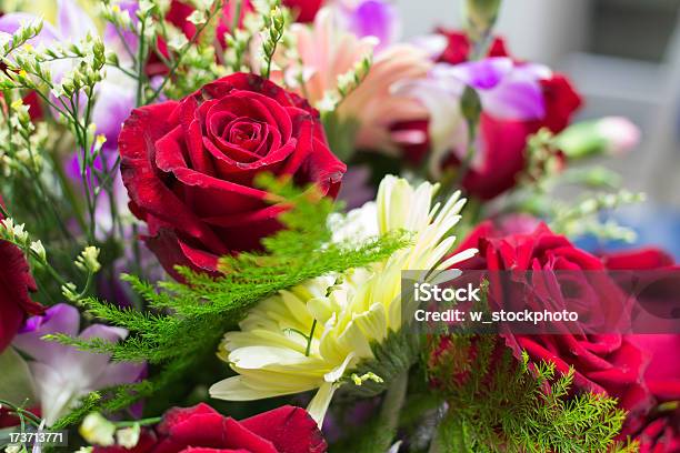 Bouquet Floral De Orquídeas E Rosa - Fotografias de stock e mais imagens de Amarelo - Amarelo, Amor, Arranjo