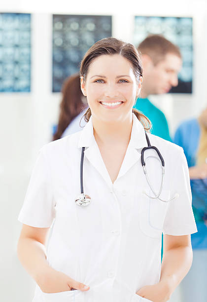 istock Female doctor standing in radiology practice 173714135