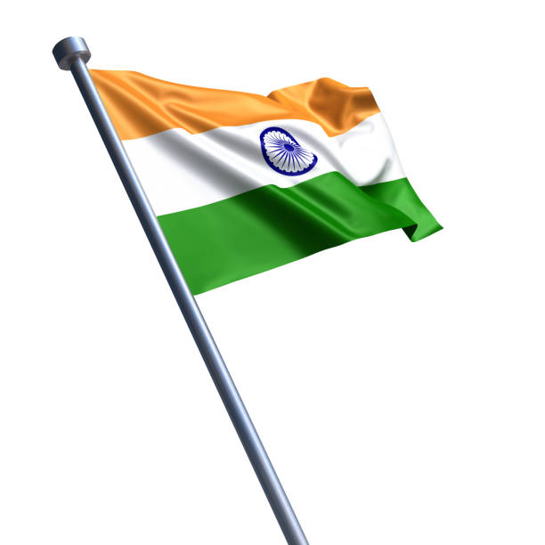 istock Flag of India isolated on white 173714455