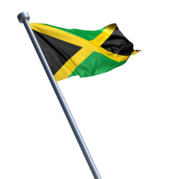 Flag of Jamaica isolated on white