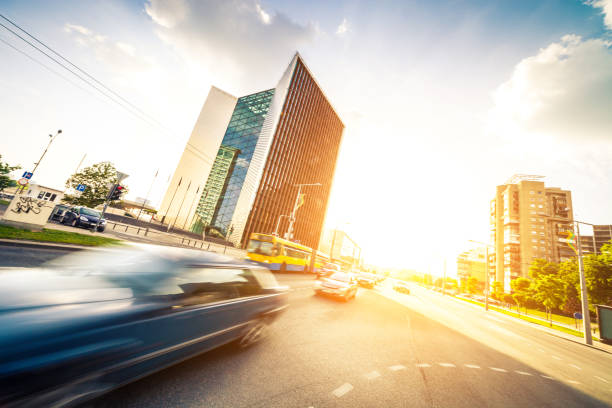 istock Traffic and financial skyscrapers 173714638