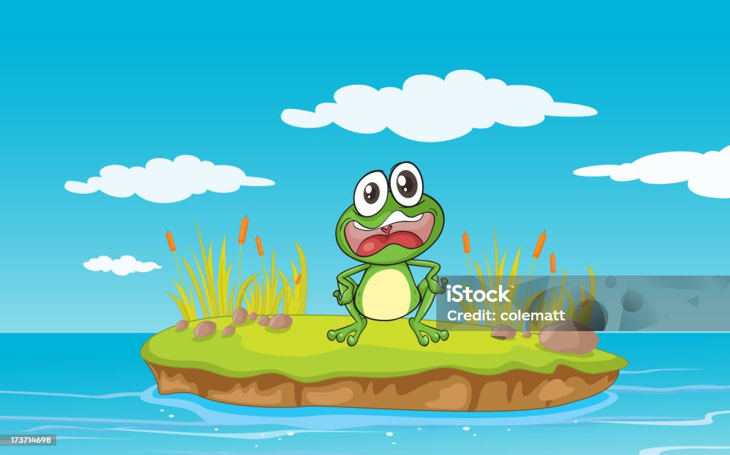 Grenouille et eau - clipart vectoriel de Amphibien libre de droits