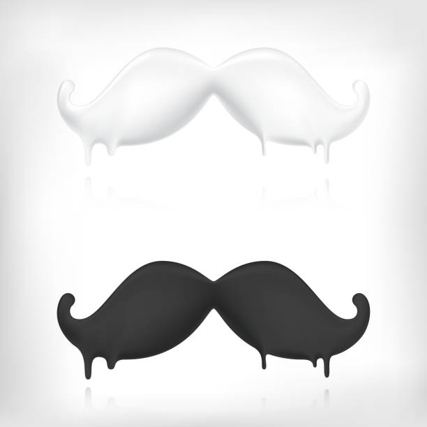ilustrações de stock, clip art, desenhos animados e ícones de leite e chocolate bigodes - milk mustache