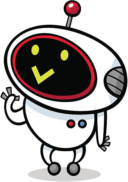 ilustraciones, imágenes clip art, dibujos animados e iconos de stock de robot de historieta kawaii ilustración - robot manga style cute characters