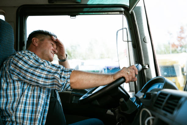 istock Trucker having problems with a truck or accident, frustrated 1737181229