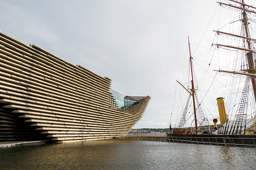 Roskilde, Denmark - Jun 25, 2019: Hull of a Reconstructed Viking Ship at Viking Ship Museum - Roskilde, Denmark