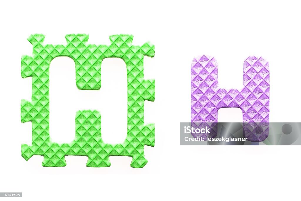 채색기법 편지들이 H 알파벳 어린이 - 로열티 프리 교습 스톡 사진