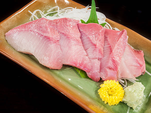 istock Plate of hamachi sashimi 173722294