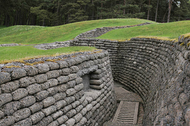 Vimy Ridge Trench Vimy Ridge Trench vimy memorial stock pictures, royalty-free photos & images