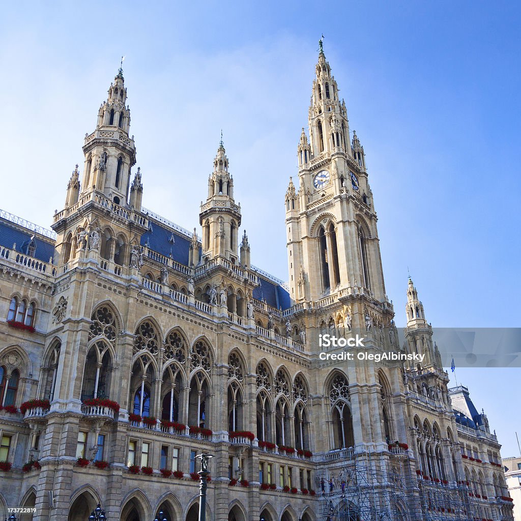 Rathaus - Vienna City Hall. Rathaus - Vienna City Hall, Vienna, Austria. The Rathaus serves as the seat of the mayor and city council of the city of Vienna Vienna - Austria Stock Photo
