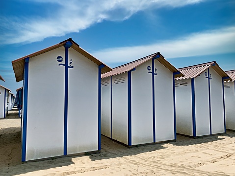 Changing Huts on and Italian Beach