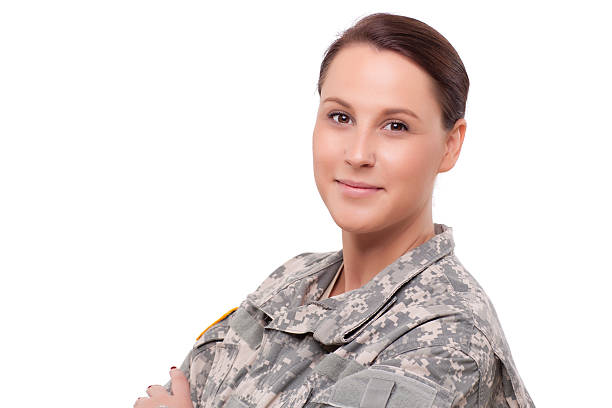 istock Smiling female soldier 173724661