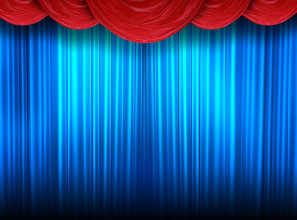 Modern curtains of a theater stock photo