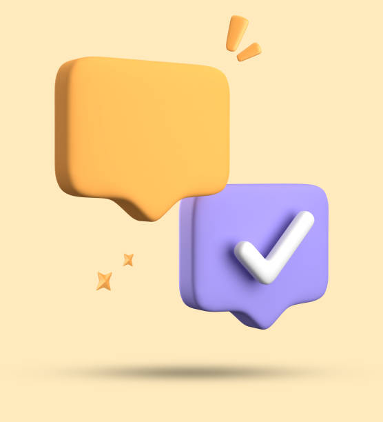 istock 3d rendering of speech bubble, 3D pastel chat icon set. Set of 3d speak bubble. 1737267291