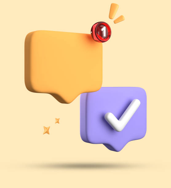 istock 3d rendering of speech bubble, 3D pastel chat icon set. Set of 3d speak bubble. 1737267314