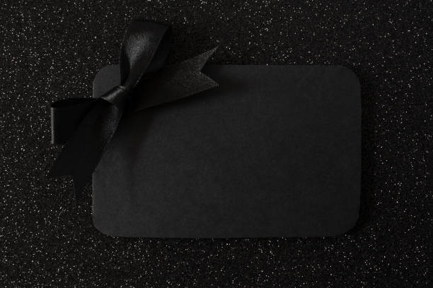 Black Gift Card with Black Bow