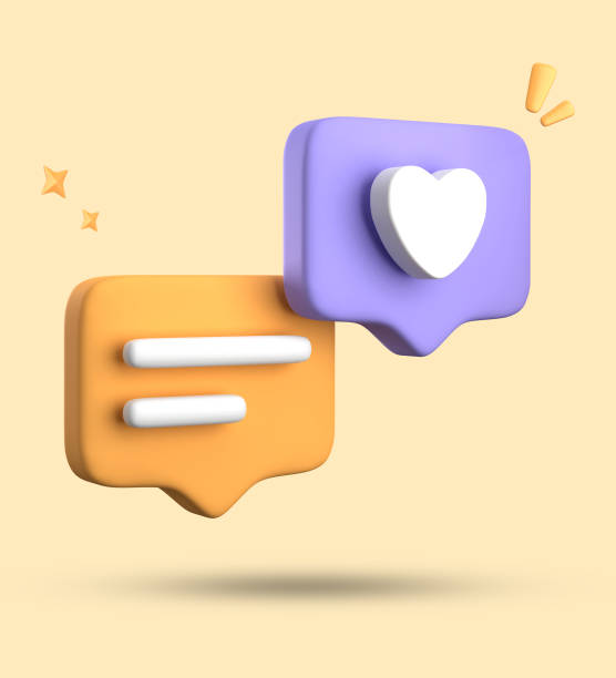 istock 3d rendering of speech bubble, 3D pastel chat icon set. Set of 3d speak bubble. 1737270186