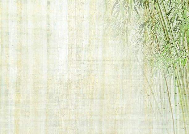 Chinese background with bamboo stock photo