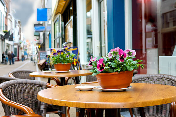 istock Tables with floral centerpiece a in Gorinchem, Netherlands 173727099
