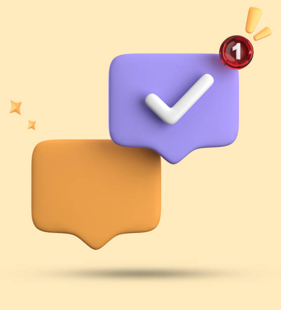 istock 3d rendering of speech bubble, 3D pastel chat icon set. Set of 3d speak bubble. 1737272283
