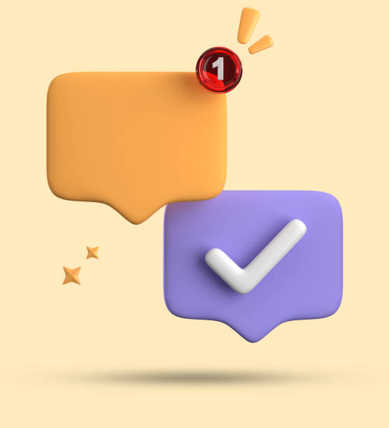 istock 3d rendering of speech bubble, 3D pastel chat icon set. Set of 3d speak bubble. 1737273860
