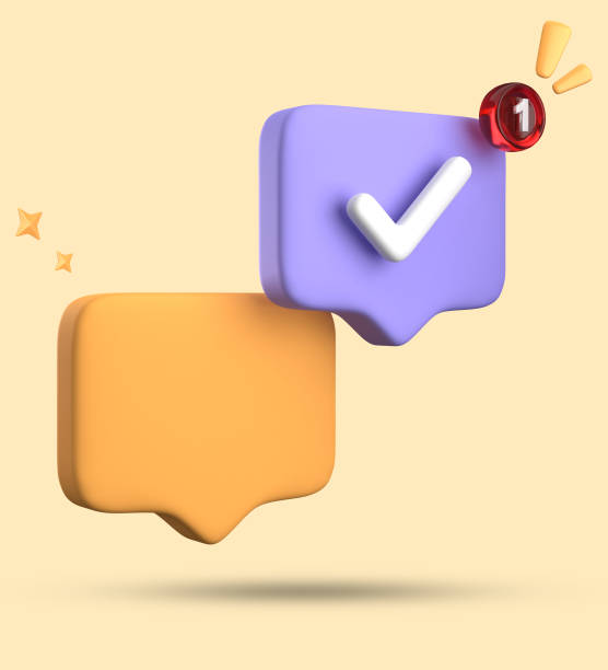 istock 3d rendering of speech bubble, 3D pastel chat icon set. Set of 3d speak bubble. 1737274917
