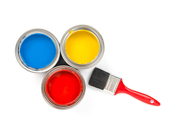 istock Colorful paint cans with brush 173728158