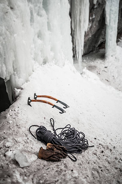 Escalar no Gelo - fotografia de stock