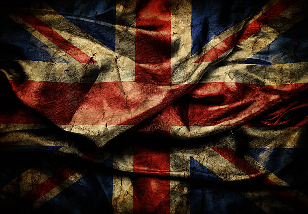 bandera de grunge de inglaterra - british flag flag british culture old fashioned fotografías e imágenes de stock