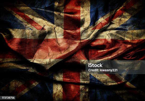 Гранж Флаг Англии — стоковые фотографии и другие картинки Британский флаг - Британский флаг, Английский флаг, Грязный