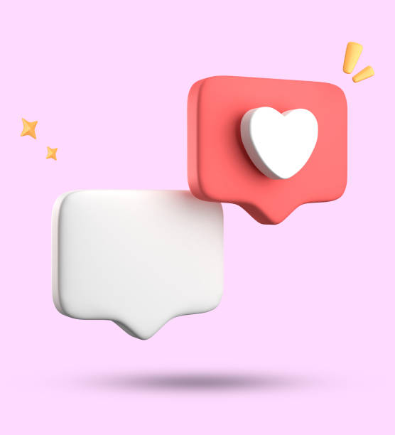 istock 3d rendering of speech bubble, 3D pastel chat icon set. Set of 3d speak bubble. 1737289523