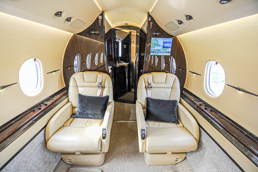 Private plane two-person seat