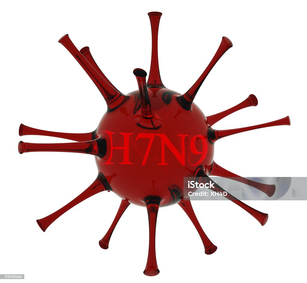 Bird Grippe-virus-Konzept H7N9 - Lizenzfrei Dreidimensional Stock-Foto