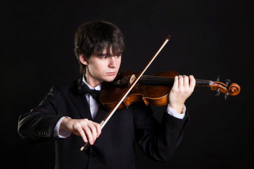 Young man with a violin