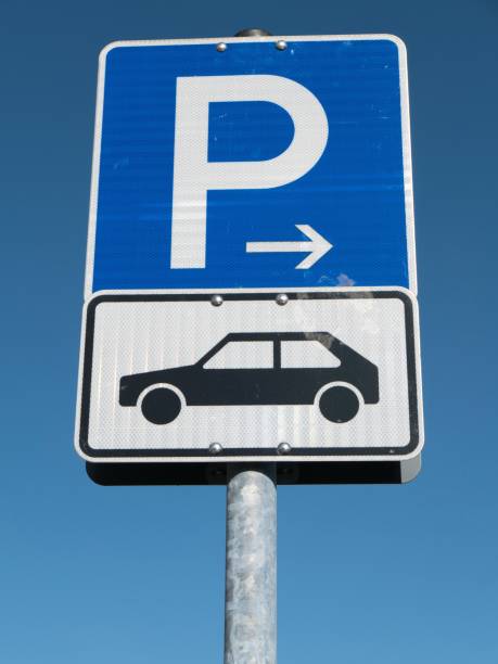 istock German road sign: parking place for cars only 1737310602