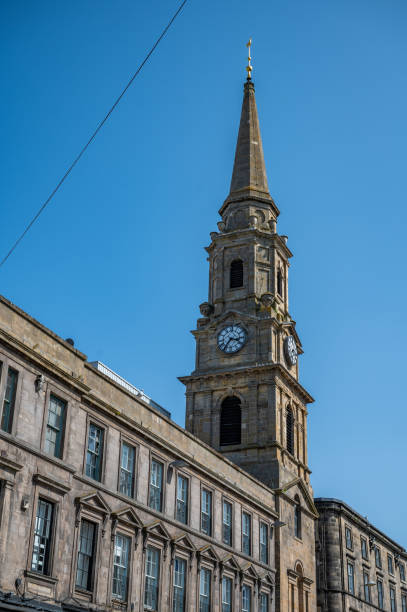 istock Inverness Town Steeple Tolbooth clock tower, low angle view, vertical shot, Scotland 1737312240