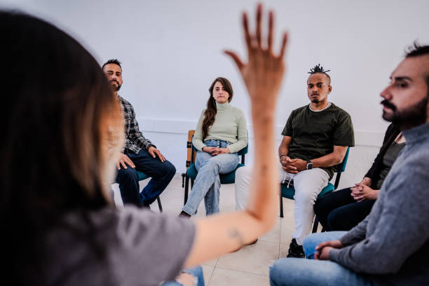Group of people in a therapy session