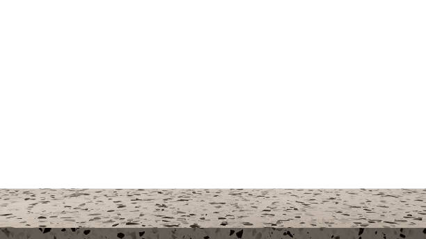 istock beige cream terrazzo podium table at foreground isolated on background with clipping path. background for luxury beauty, cosmetic, skincare product display. 1737340992