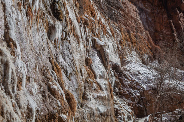 istock Icicles on Rocks in Winter in Zion National Park 1737342145