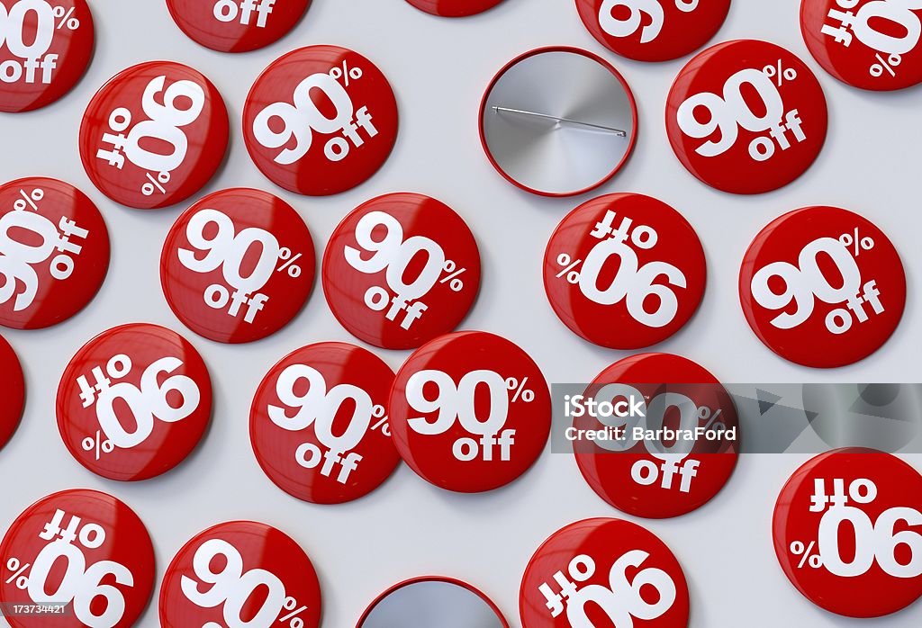 90% di sconto pin - Foto stock royalty-free di Affari