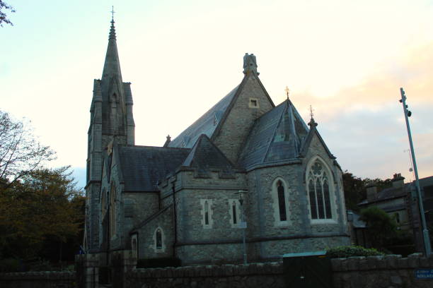 istock Large Protestant church in Dublin during evening 1737349698