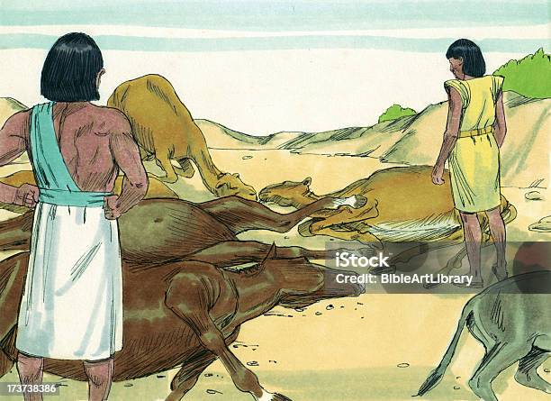Mosesplague Kills Egyptian Animals Stock Photo - Download Image Now - Moses - Religious Figure, Animal, Ark of the Covenant